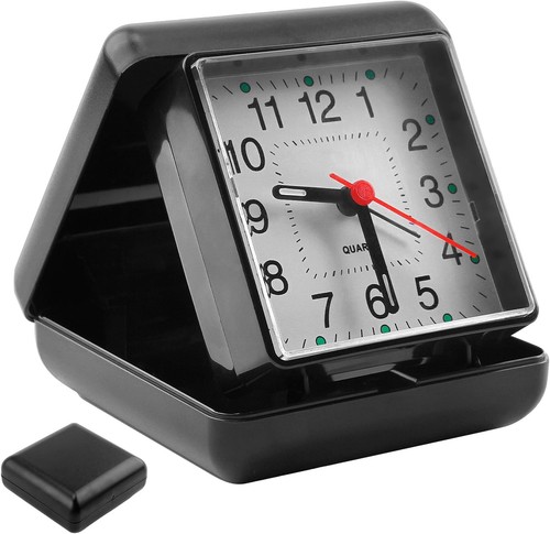 Folding travel alarm clock - folding,