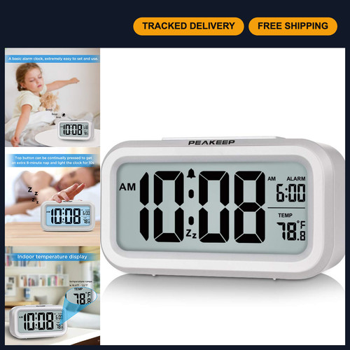 Digital alarm clock - with, night