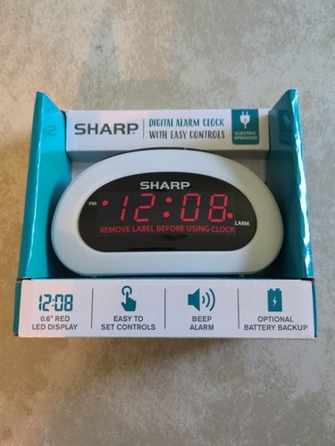 Sharp digital alarm clock with - sharp,