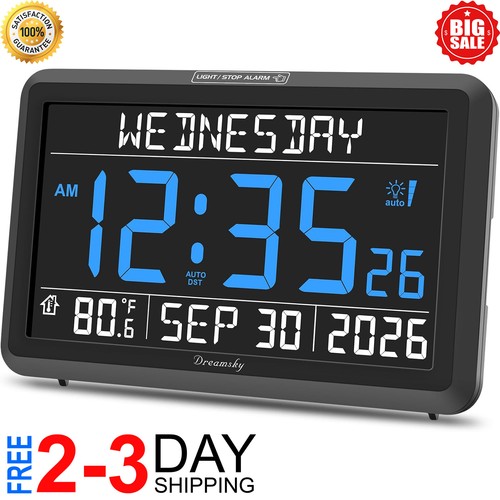 Digital clock with - clock, date