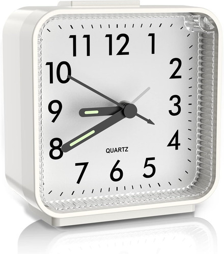 Analog alarm clock white - analog,