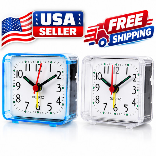Small square quartz alarm - square,