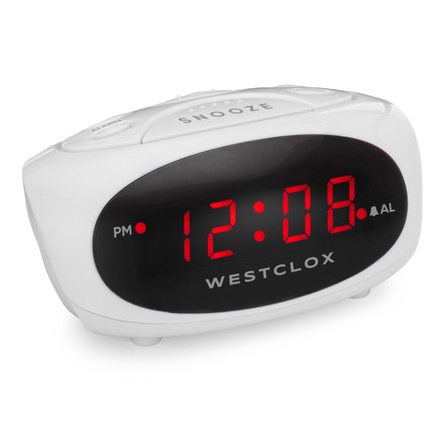 Westclox white digital - white,
