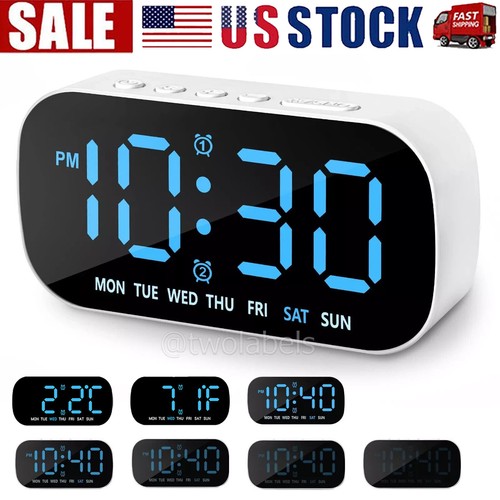 Digital led desk alarm clock - digital,