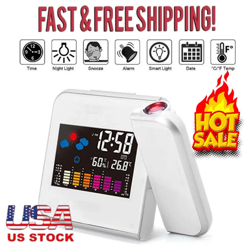 Led projection alarm clock - led,