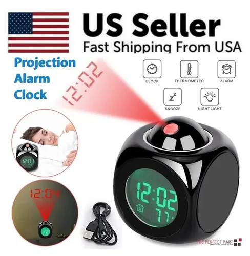 Led projection alarm clock - projection,