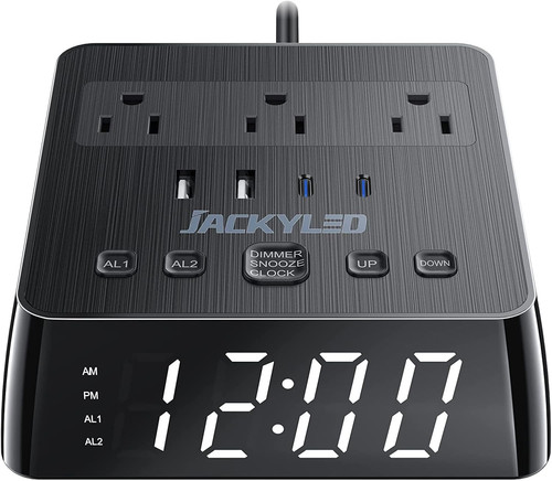 Jackyled alarm clock with - alarm,