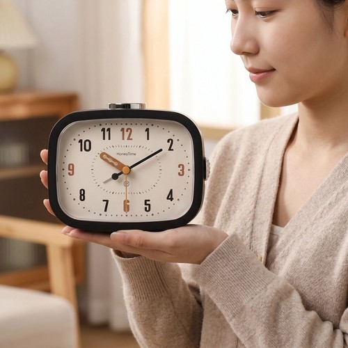 Quartz alarm clock with night - clock,