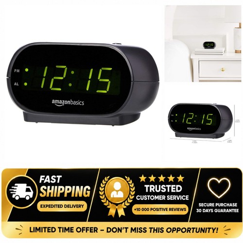 Small digital oval alarm clock - digital,
