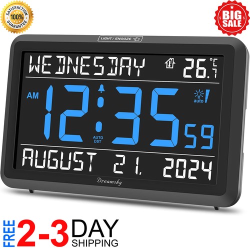 Digital clock with date - with,