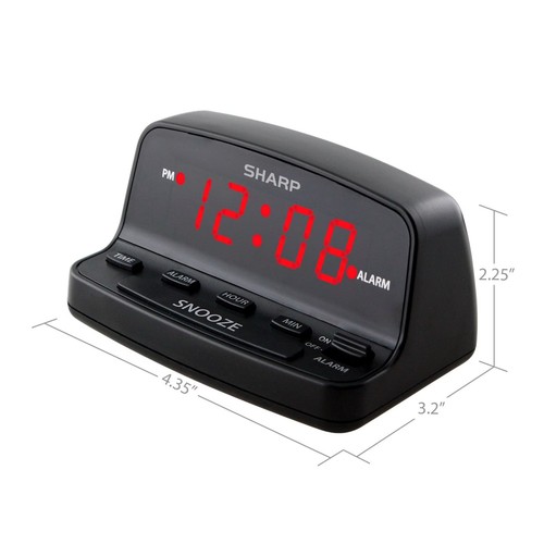 Sharp digital alarm - sharp, clock