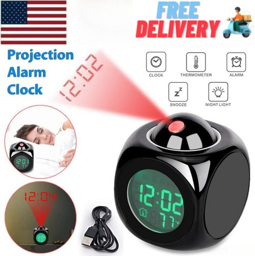 Led projection alarm clock - led,