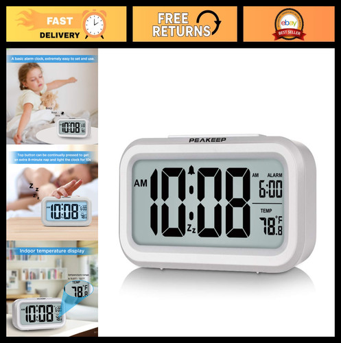 Digital alarm clock with night - digital,