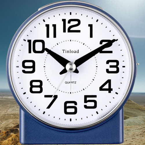 Silent analog alarm clock - 4.3",