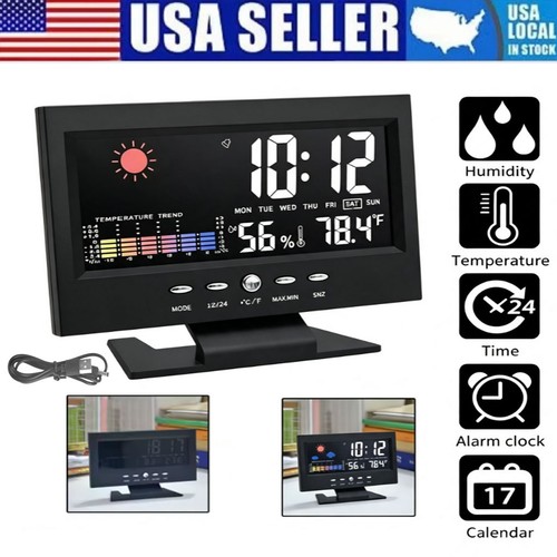 Led digital alarm clock snooze - led,