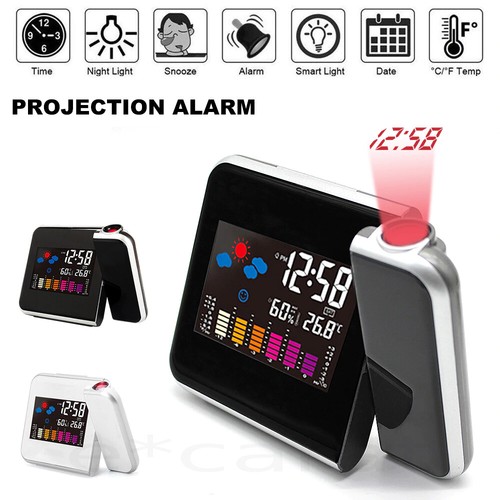 Projection alarm clock weather - alarm,