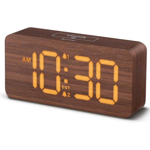 Wooden digital alarm clocks - digital,
