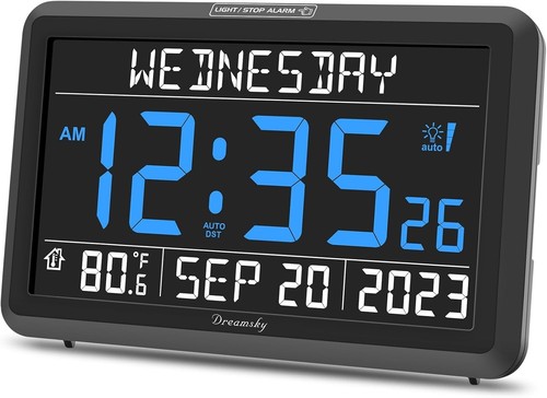 Digital clock with date - digital, and