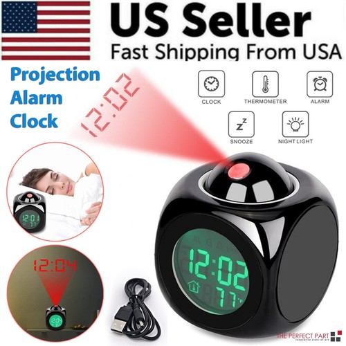 Led projection alarm clock - led,