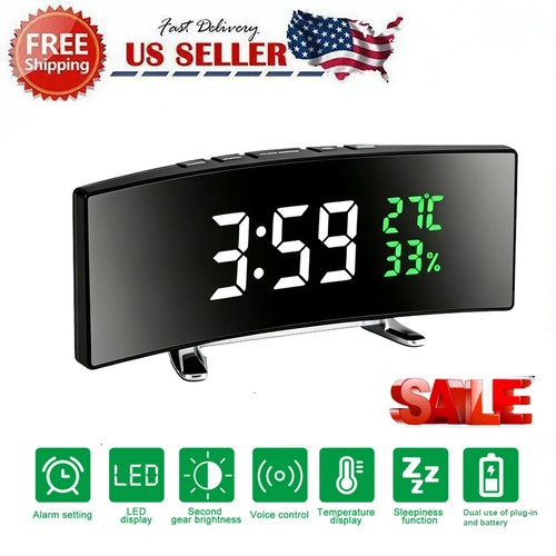 Digital desk alarm clock led - desk,