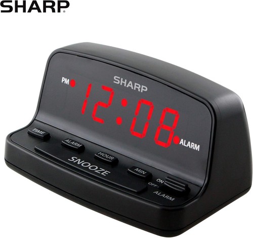 Sharp digital alarm clock - clock, with