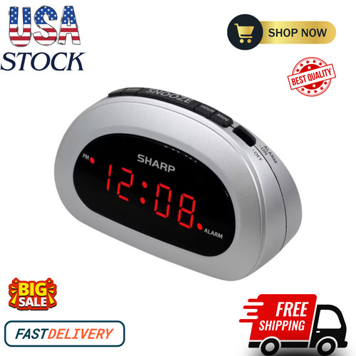 Sharp digital alarm - digital, clock